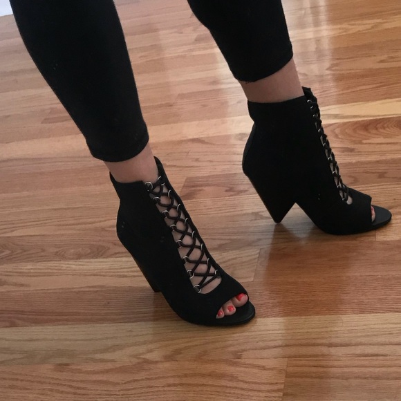 BCBGeneration Shoes - NEW • BCBGeneration Black Lace-Up Booties • sexy